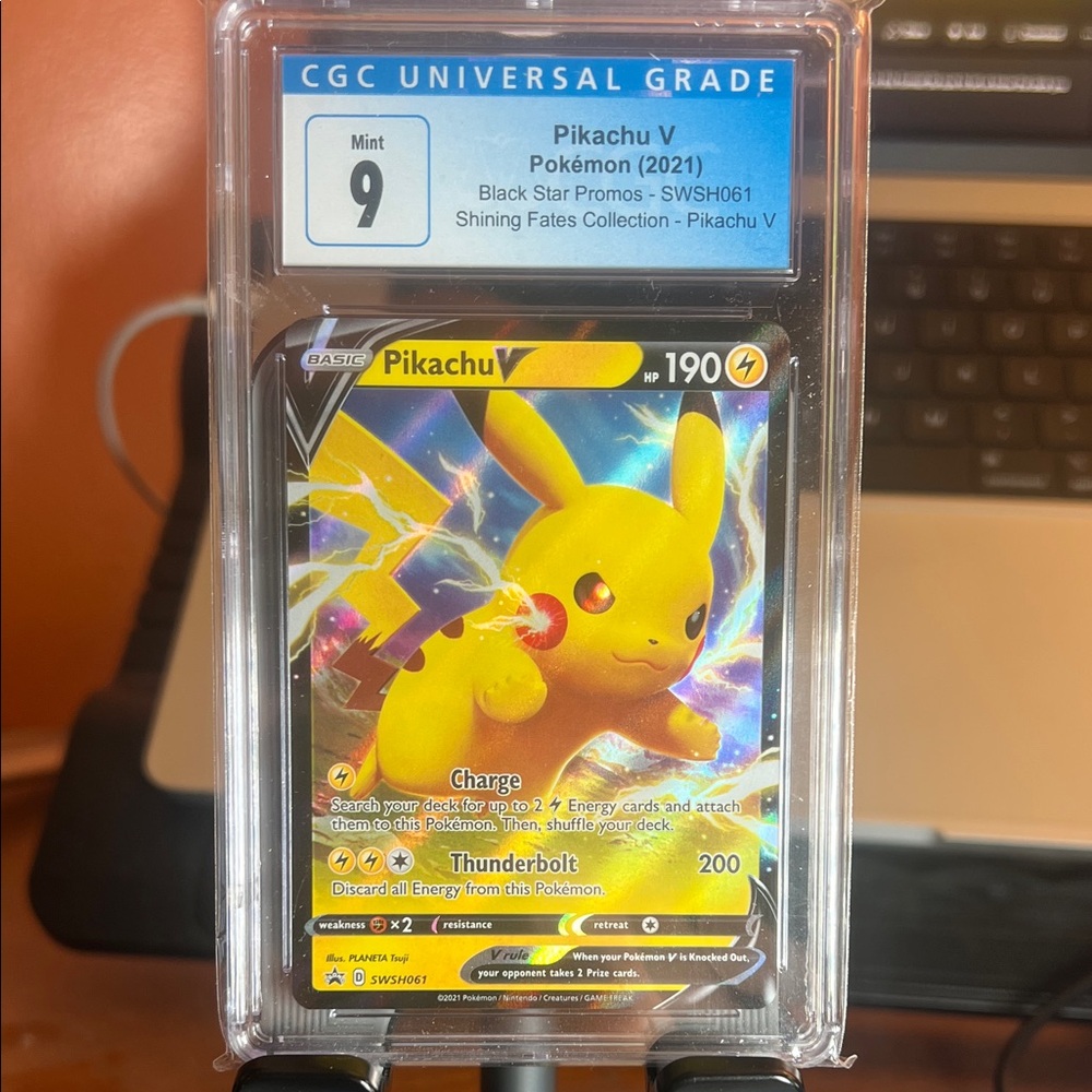 Pokemon Pikachu V Trading Card - Yellow and Black